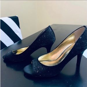 The Touch of Nina Peep Toe Sparkle Sequin High Heel Shoes